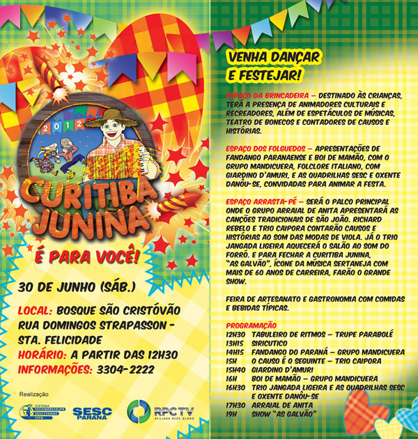 Sábado tem Siricutico na Festa Junina do Sesc PR!