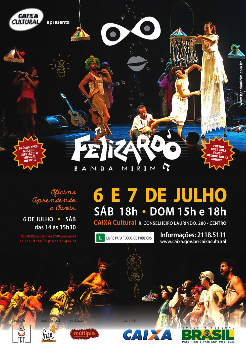 Musical Felizardo, da Banda Mirim de SP, estará na Caixa Cultural de Curitiba